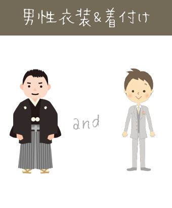 男性衣装＆着付け